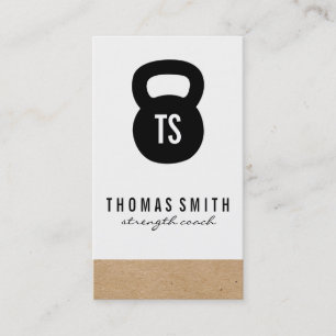 Kettle Bell Personal Trainer Geometric / Variation Business Card