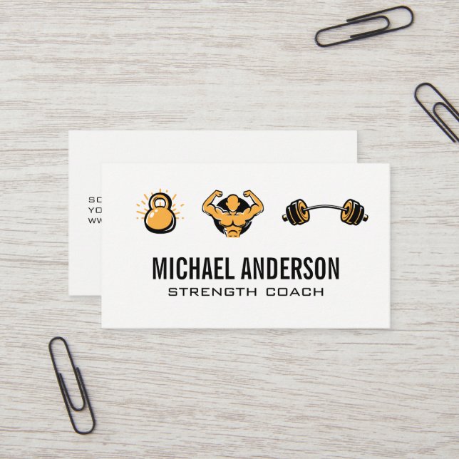 Kettle Bell | Weights | Fitness Business Card (Front/Back In Situ)