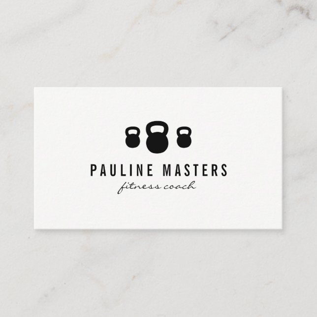 Kettle Bells Fitness Coach Business Card (Front)