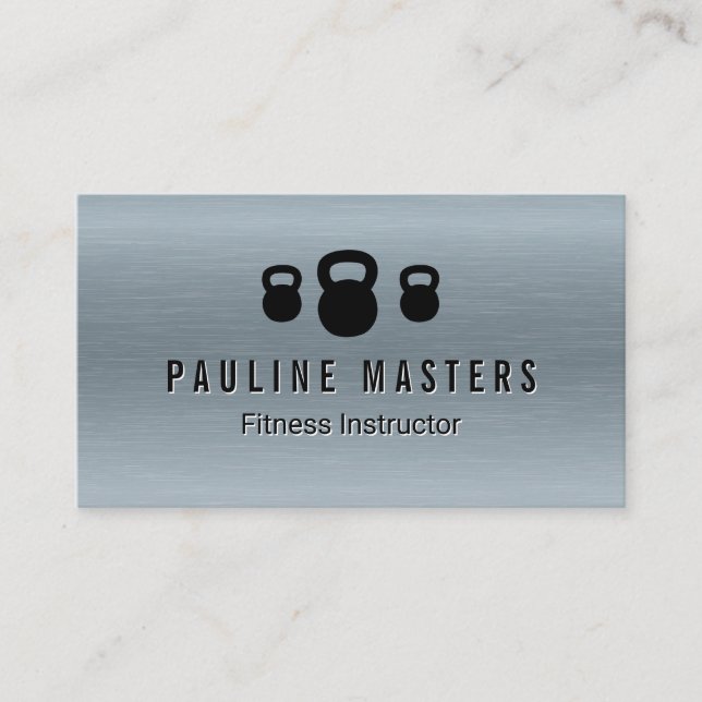 Kettle Bells Icons | Fitness Coach  Appointment Card (Front)