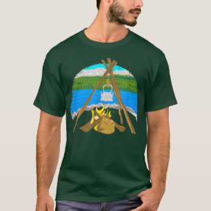 Kettle Over Fire Campfire Cooking Camping Graphic T-Shirt