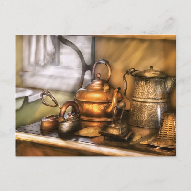 Kettle - Tea pots and Irons Postcard (Front)