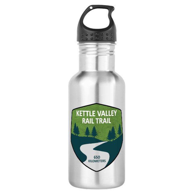 Kettle Valley Rail Trail British Columbia 532 Ml Water Bottle (Front)