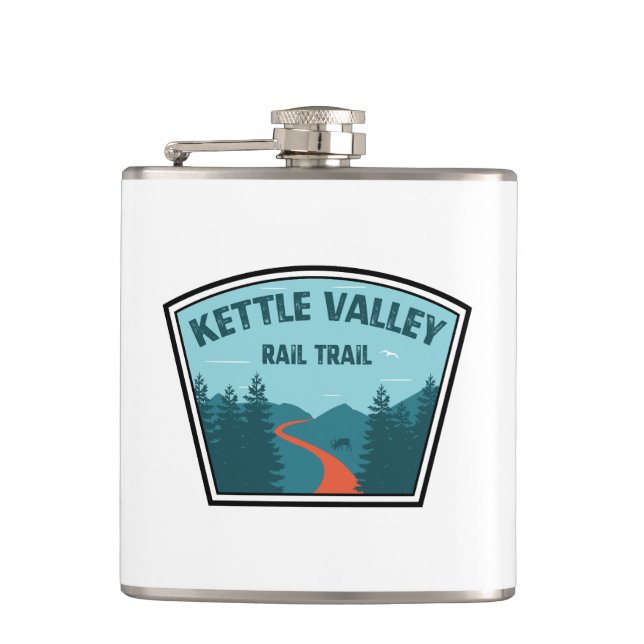 Kettle Valley Rail Trail British Columbia Hip Flask (Front)