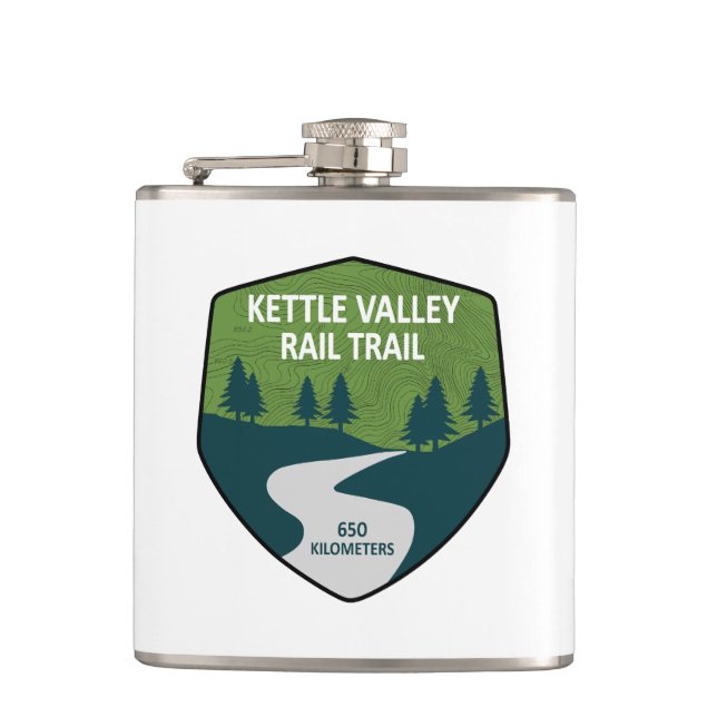 Kettle Valley Rail Trail British Columbia Hip Flask (Front)
