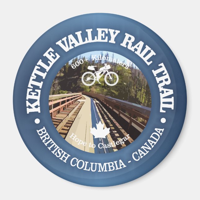 Kettle Valley Rail Trail (cycling c) Magnet (Front)