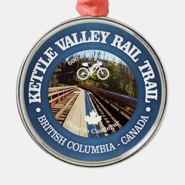 Kettle Valley Rail Trail (cycling c) Metal Tree Decoration (Front)