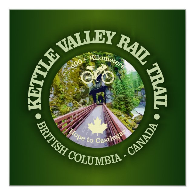 Kettle Valley Rail Trail (cycling c) Poster (Front)