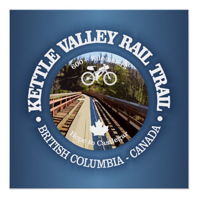 Kettle Valley Rail Trail (cycling c) Poster (Front)