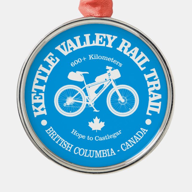 Kettle Valley Rail Trail (cycling) Metal Tree Decoration (Front)