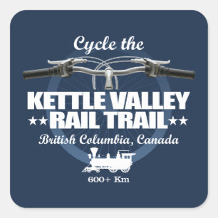 Kettle Valley Rail Trail (H2) Square Sticker