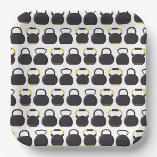 Kettlebell Birthday Party Paper Plate