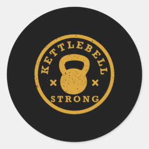 Kettlebell  classic round sticker