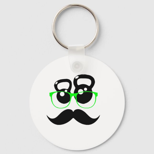 Kettlebell Disguise Green Key Chain (Front)