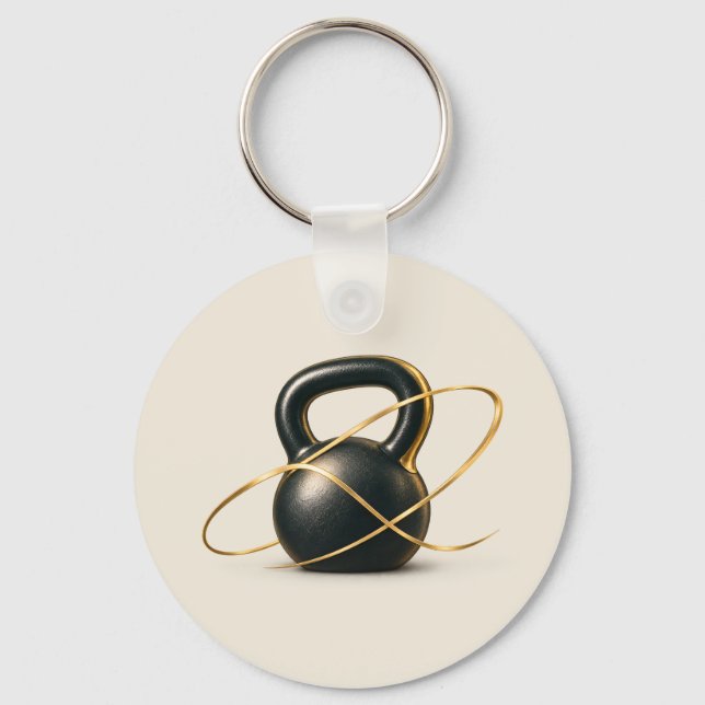 Kettlebell Personal Trainer Key Ring (Front)