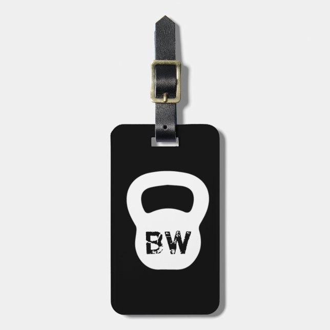 Kettlebell Personal Trainer Luggage Tag (Front Vertical)