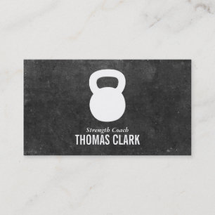 Kettlebell   Personal Trainer (slate) Business Card