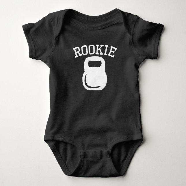 Kettlebell Rookie Baby Bodysuit (Front)