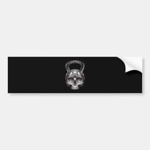 Kettlebell Skull - Gym Workout Motivational Bumper Sticker