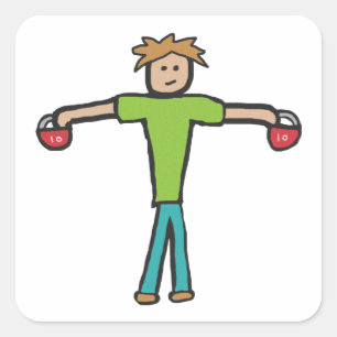 Kettlebell Square Sticker