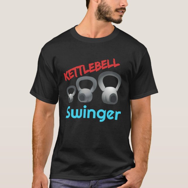 Kettlebell Swinger Workout Gym WOD T-Shirt (Front)
