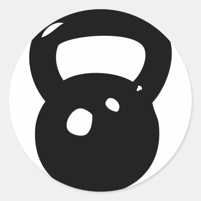 Kettlebell Workout Classic Round Sticker (Front)