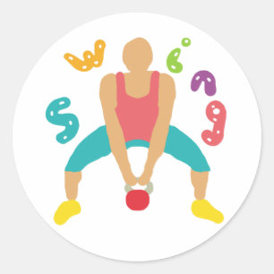 Kettlebells Classic Round Sticker