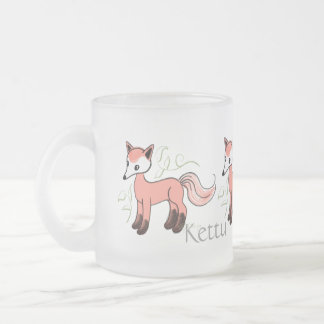 Kettu -- Cute Finnish Fox Frosted Glass Coffee Mug