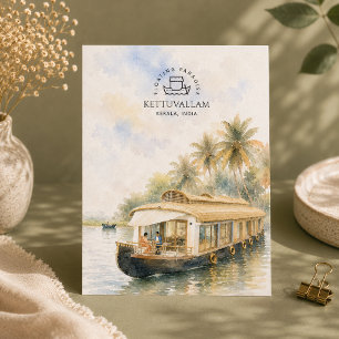 Kettuvallams, Kerala, India Serene Waters Holiday Postcard