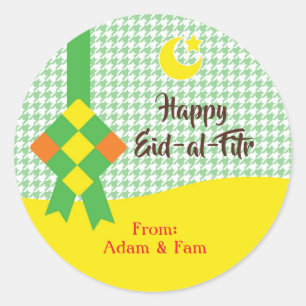 Ketupat Eid-al-Fitr / Eid Mubarak Stickers Green