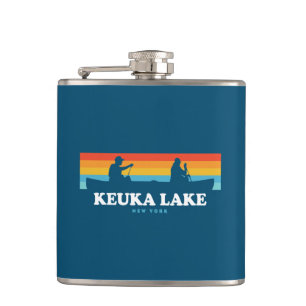 Keuka Lake New York Canoe Hip Flask
