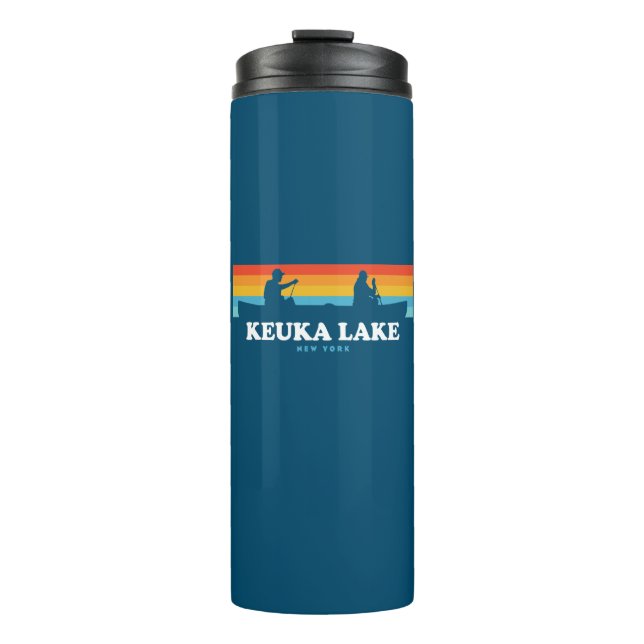 Keuka Lake New York Canoe Thermal Tumbler (Front)