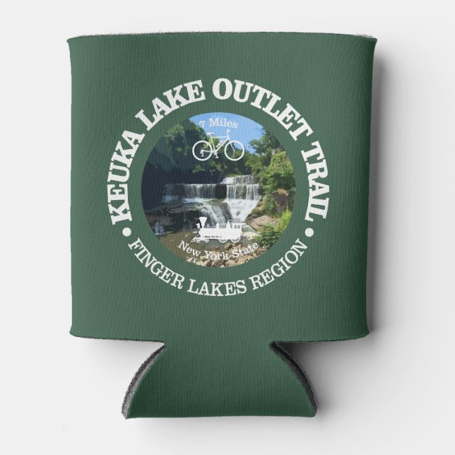 Keuka Lake Outlet Trail (cycling c) Can Cooler (Front)