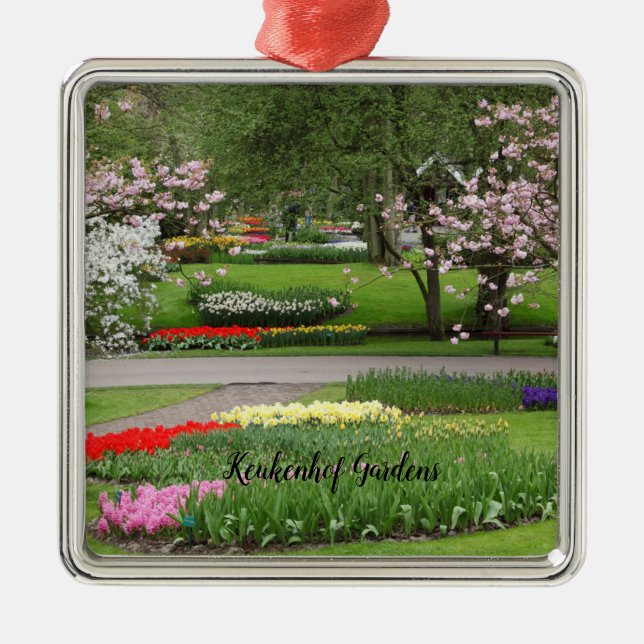 Keukenhof Gardens, Netherlands Metal Tree Decoration (Front)