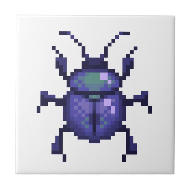 Kever paars pixelart tile (Front)