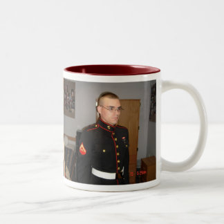 Kevin and the marine corps band MEFIII Two-Tone Coffee Mug