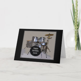 Kevin Happy Birthday Drums Card