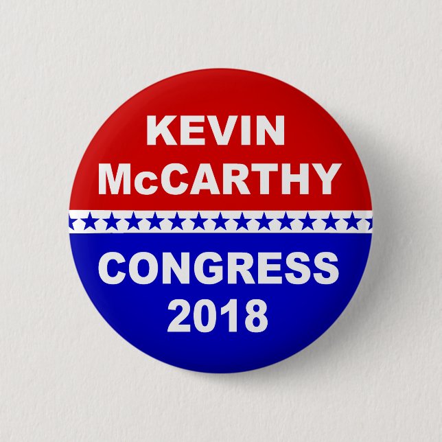 Kevin McCarthy California Congress 2018 6 Cm Round Badge (Front)