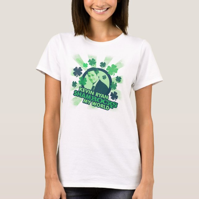 Kevin Ryan from Castle "Shamrocks My World" Tshirt (Front)