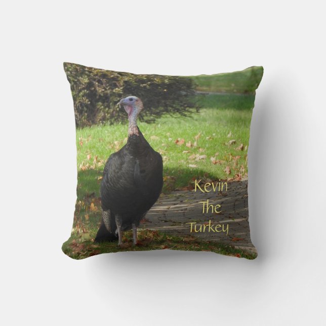 Kevin The Turkey - Old Wethersfield , CT (2 Sides) Cushion (Front)