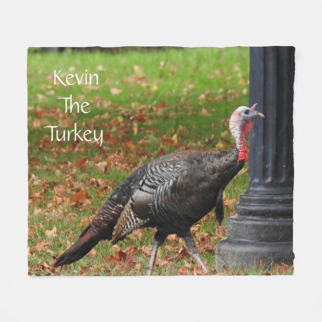 Kevin The Turkey - Old Wethersfield , CT Fleece Blanket (Front (Horizontal))