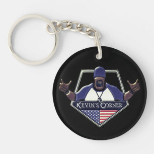 Kevin's Corner Logo with the US Flag Key Ring