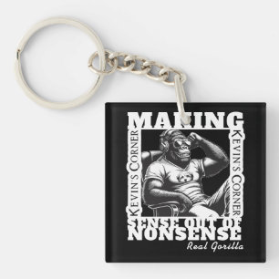 Kevin's Corner Political Commentary Real Gorilla Key Ring