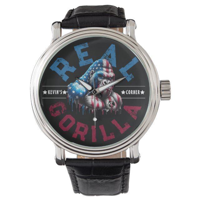 Kevin's Corner REAL GORILLA Face Paint US Flag Watch (Front)
