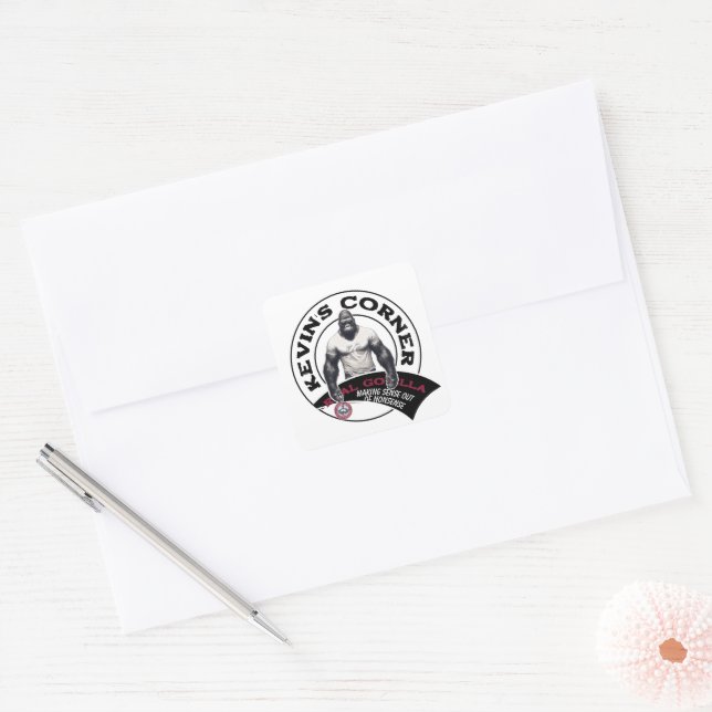 Kevin's Corner REAL GORILLAS Square Sticker (Envelope)