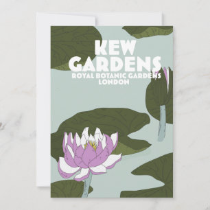 Kew Gardens London travel poster Holiday Card
