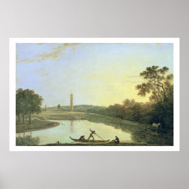 Kew Gardens: The Pagoda and Bridge, 1762 (oil on c Poster (Front)