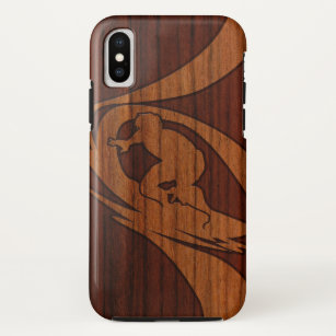 Kewalos Hawaiian Surfer Faux Wood Case-Mate iPhone Case