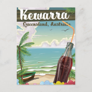 Kewarra Beach Australia vintage travel poster Postcard