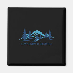 Kewaskum Wisconsin Ski Resort Skiing Skier Magnet